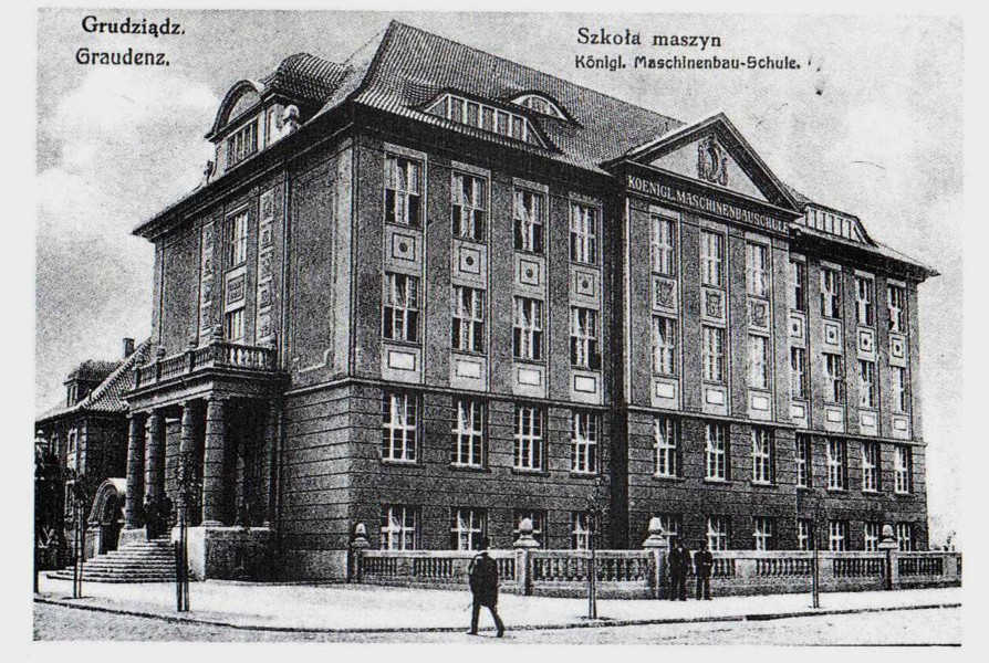 Dawny budynek szkoły przy obecnej ulicy Hallera w Grudziądzu